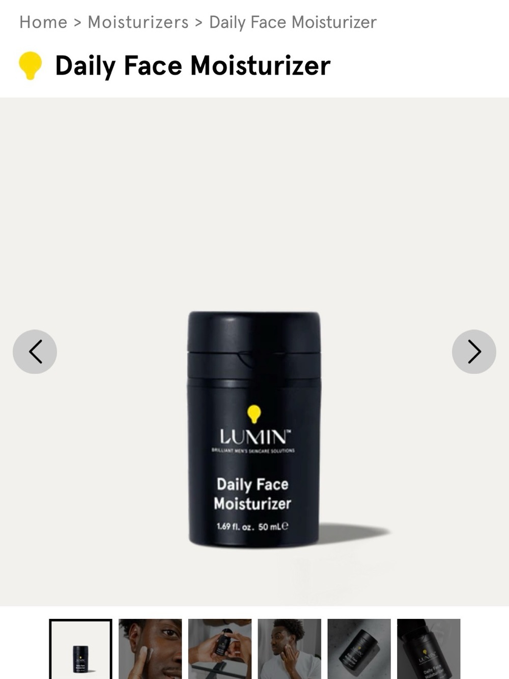 Daily Face Moisturizer — Black